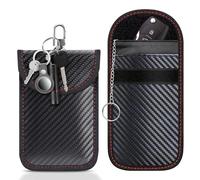 Faraday Car Key Bag, 2 Pack, Anti-Theft RFID Keychain Protector Bag, Cell Phone Signal Blocker - Faraday Bag for Car Keys, Cell Phones, Credit Cards