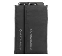 Faraday Defense Faraday Bag Jacket Pro | Magnetic Closure, Shielding - Law Enforcement & Military, Travel & Data Security, Privacy, Anti-Tracking Anti-Hacking Black (2 Pack Phone Vertical)