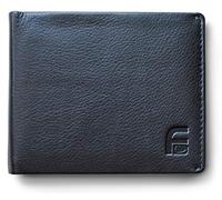 Faraday Defense RFID Blocking Men's BiFold Wallet - Genuine Deluxe Black Leather, ID Theft Protection