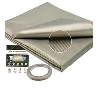 Faraday Fabric 43.3"x98" Faraday Cloth with 0.6''W Faraday Tape for DIY Faraday Cage,Military Grade Blocking Cloth for WiFi,Cell,Bluetooth,RFID,EMP Protection