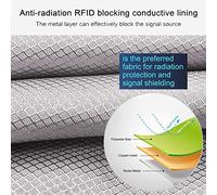 Faraday Fabric EMF Shielding Cloth - Conductive Material for RF Signal Blocking EMI Protection (5G WiFi Bluetooth Cell Phones) - Ultimate RFID Defense