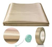 Faraday Fabric, Faraday Cloth 43”x118” EMP Proof Military Grade, Faraday Fabric Conductive Material Cover for WiFi, Cell, Bluetooth, RFID, Signal Blocking Cloth Shields Protection with Faraday Tape