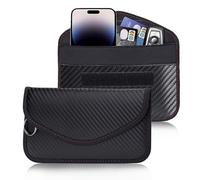 Faraday Pouch for Car Keys, 2 Pack Car Key Signal Blockers, Keyless Entry Car Key Safe Protector, Anti-Theft RFID Blocking Key Fob Protector for Car Security (Black)