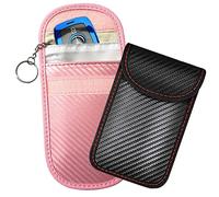 Faraday Pouch for Car Keys, 2PCS Car Key Signal Blocker Pouch, Faraday Bag for Keyless Car RFID Blocking, Anti-theft Remote Entry Smart Fobs Protection Y11CYSB