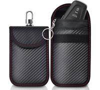 Faraday Pouch for Car Keys 2PCS Keyless Car Key Signal Blocker Pouch Anti-Theft Faraday Bag RFID Key Pouch for Car Keys Security Fobs Protection