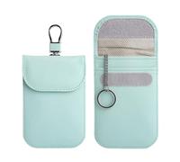 Faraday Pouch for Car Keys, Car Key Signal Blocker Pouch, Relay Attack Prevention Jammer, Key Pouches Signal Blocker, Premium RFID Blocking Lining (Light Green)