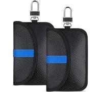 Faraday Pouch for Car Keys, LAFEGIFT 2 Pack Car Key Signal Blocking Pouch, Keyless Entry Car Keys Pouch, RFID Anti-Theft Faraday Bag for Car Security