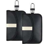 Faraday Pouch for Car Keys, LAFEGIFT 2 Pack Car Key Signal Blocking Pouch, Keyless Entry Car Keys Pouch, RFID Anti-Theft Faraday Bag for Car Security