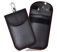 Faraday Pouch for Car Keys, Red Car Key Signal Blocking Case, Keyless Entry Car Keys Case | RFID Blocker Bag for Car Security, Car Safety Protector