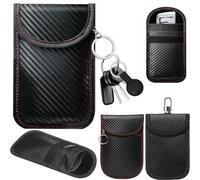 Faraday Pouch for car Keys Signal Blocker Mini 3 Pack Blocking Faraday Pouch Protection for Keyless Fobs - Works with Remote Entry Keys