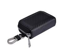 Faraday Pouch, Signal Blocking Box, Key Fob Bag Luxury Key Fob Leather Bag Key Fob Protector Pouch Small and Delicate Key Zipper Bag Fob Protector Car RFID Signal Blocking Anti-Hacking Case Blocker