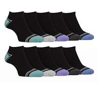 FARAH Men's 10 Pack Breathable Bamboo Trainer Socks in True Black | Size: 6-11 Farah True Black 6-11