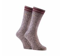 Farah 2 Pack Mens Thick Cotton Chunky Knitted formal Boot Socks - Stone - 6-11 UK