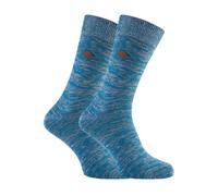 Farah - 2 Pairs Mens 1920 Bright Colour Luxury Cotton Thin Casual Crew Socks - FNS008DPLG - Multicolour - Size UK 6-11