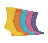 Farah 5 Pack Mens Bamboo Patterned Socks - Soft Breathable Stylish Everyday Comfort - Multicolour - Size UK 6-11