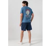 Farah Byron Back Graphic Print T-Shirt, Blue, Size Xl, Men Blue
