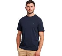 Farah Mens Eddie Short Sleeve T-Shirt in Navy Cotton - Size Small
