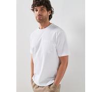 Farah F Tab Stacy Pocket Mid Weight T-Shirt, White, Size M, Men White