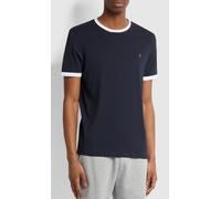 Farah Groves Ringer Crew Neck T-Shirt True Navy