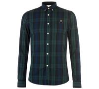 Farah Men Checked Shirt Pine 309 2X Large