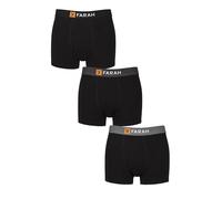 Farah Men’s Cotton Keyhole Trunks - 3 Pack Soft Stretch Fit Underwear, Classic Design with Breathable Comfort for Everyday Wear, Sizes S-XXL Black Tonal M