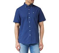 Farah - Men’s Oxford Shirt, Drayton Long Sleeve Oxford Shirt, Smart Casual Work Shirt, Midnight Blue, S
