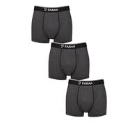 Farah Men’s Sports Fitted Trunks - 3 Pack Stretch Boxer Briefs, Soft & Breathable, Athletic Fit, Supportive Everyday Underwear, Sizes S-XL Black S