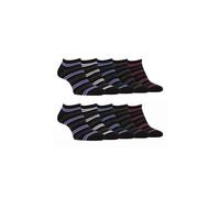 FARAH Men's 10 Pack Breathable Bamboo Plain Trainer Socks in Black | Size: 6-11 Farah Black 6-11