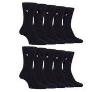 Farah Mens 10 Pair Multi-Pack Bright Bamboo Socks - Black - Size UK 6-11