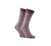 FARAH Men's 2 Pack Thick Cotton Chunky Knitted formal Boot Socks in Beige | Size: 6-11 Farah Beige 6-11