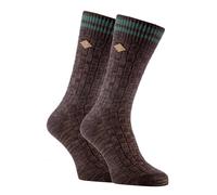 Farah - 2 Pack Mens 1920 Thick Cotton Rich Earthy Colours Chunky Knitted Formal Boot Socks (6-11 uk, 04 Earth Brown)