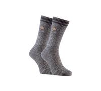 FARAH Men's 2 Pack Thick Cotton Chunky Knitted formal Boot Socks in Grey | Size: 6-11 Farah Grey 6-11