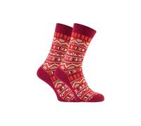 FARAH Men's 2 Pack Vintage Aztec Patterned Colourful Cotton Socks in Burnt Orange | Size: 6-11 Farah Burnt Orange 6-11