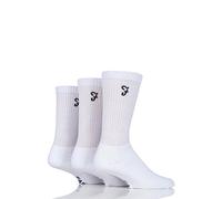 Farah Mens 3 Pair Classic Leisure Sports Socks - White 6-11