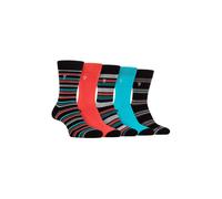 FARAH Men's 5 Pack Bamboo Patterned Socks in Black | Size: 6-11 Farah Black 6-11