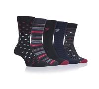 Farah Mens 5 Pack Cotton Rich Patterned Socks