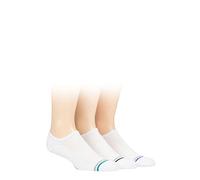 Farah Mens Bamboo No Show Socks Pack of 3 White 6-11