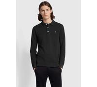 Farah Mens Black Blaines Long Sleeve Polo Shirt