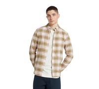 Farah Mens 'Brewer Check' Slim Fit Tartan Oxford Shirt. Long Sleeved (Moss Green) L