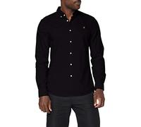 Farah Men's Brewer Cotton Oxford Slim Fit Shirt, Black, S UK