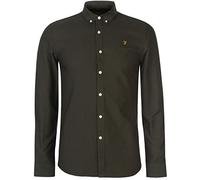 Farah Mens Brewer Slim Fit Oxford Shirt - Evergreen - 2XL