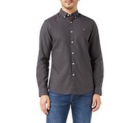 Farah Men's Brewer Cotton Oxford Slim FIT Shirt, Grey, XXL