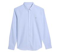 Farah Men's Brewer Slim FIT Cotton Oxford Shirt, Sky Blue, L