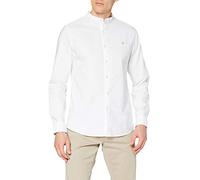 Farah Men's Brewer Slim FIT Cotton Oxford Shirt, White, XS