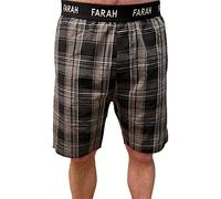 Farah Mens Briggs Checked Joggers Lounge Shorts - XXL Black