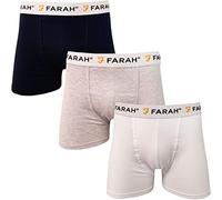 Farah Mens Callow 3-Pack Elasticated Logo Waist Boxers - XXL Assorted