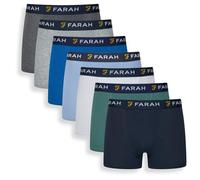Farah Men's Chander Boxer Shorts, 7 Pack, Assorted Colours | Large