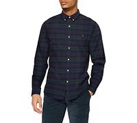 Farah Men's Brewer Slim FIT Cotton Oxford Shirt, Woodland Pine, S
