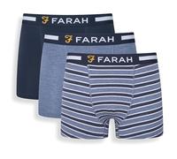 Farah Men's Chorley Boxer Shorts Multipack, 5 Pack, Black | 5 Pack with elasticated logo waistband, 95% cotton, 5% elastane and all-day stretch comfort; Black