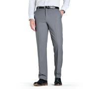 Farah Men's Classic Slant Pocket Trousers Flat Front Easy Care Non-Iron Finish & Gripper Waistband Grey 40W / 31L